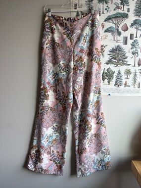 Highline Collective High-Rise Wide-Leg Floral Paisley Pants XS